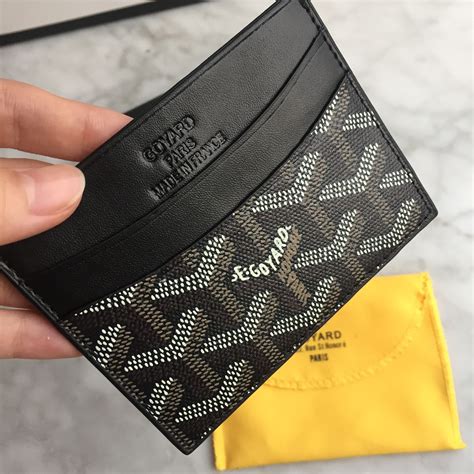 goyard black bag|authentic goyard card holder.